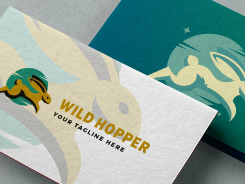 Rabbit Logo Template psd eps ai illustration vector bunny rabbit template logo freebie free
