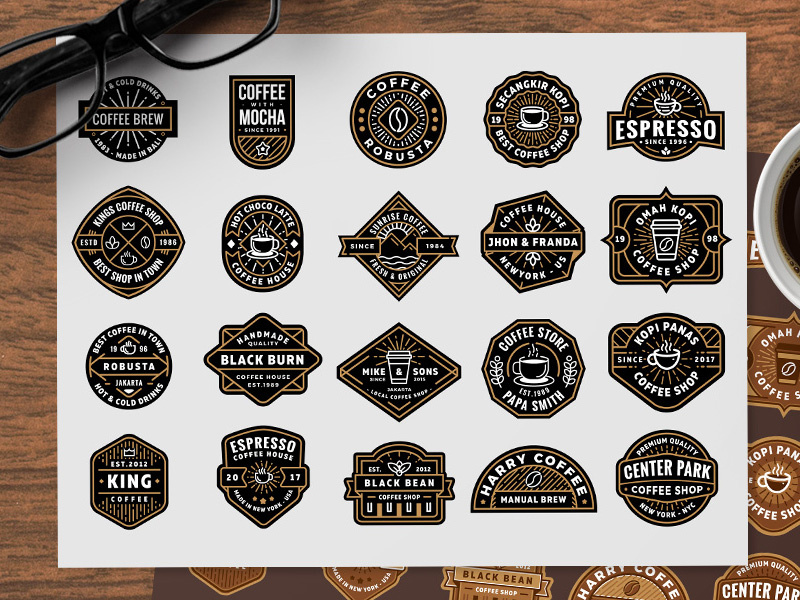 Free Coffee Shop Logos (part 2) shop coffee badge eps ai vector logo freebie free