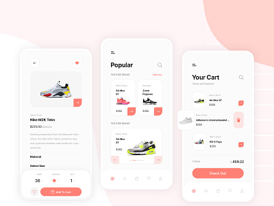 Shoe - Shopping App Concept design minimal ui ux web