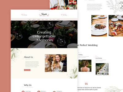 Taysta - Wedding Event Planning design ui ux web