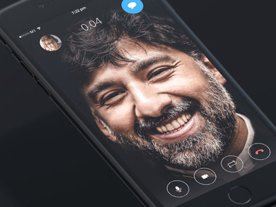 Call Screen UI call interface ios mobile app ui ux video call