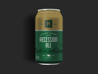 Recession Ale Shot beer cans branding brewery craft beer illustration label logos packaging