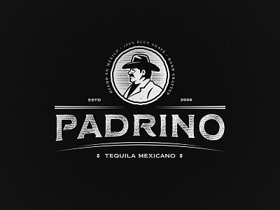 Padrino Logo 2 agave branding drinks face facelogo illustration logo mexican sideview tequila