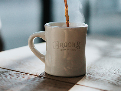 Brooks Coffee Mug brand branding coffee coffee mug design identity illustration logo packaging typography vintage