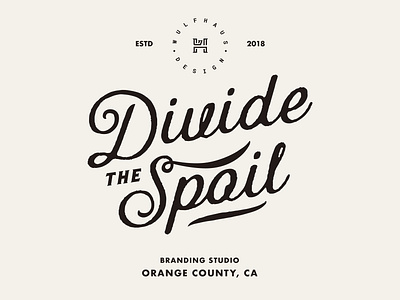 Divide The Spoil Slogan branding design identity illustration logo pennants typography vector vintage