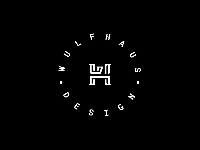 Wulfhaus Logo brand brand identity branding design studio illustration lettering logo typography