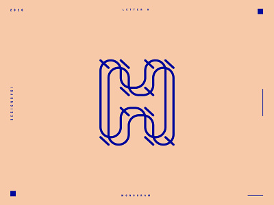 letter H monogram logo