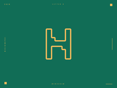 letter H monogram logo