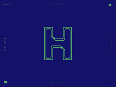 letter H monogram logo