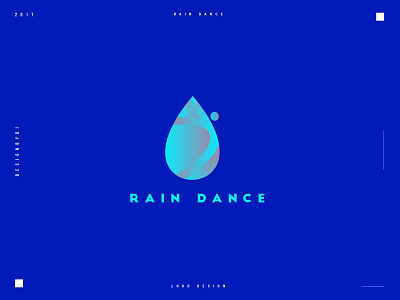 Rain Dance Logo Design adobe brand branding dance graphic designer icon identity lettermark letters logo logo designer logotype minimal minimalist logo modern monogram rain typography
