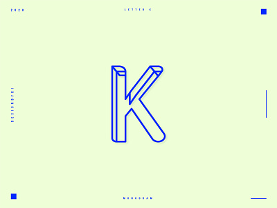 letter K monogram logo 2d alphabet branding graphic designer graphicdesign identity k logo lettermark letters logo logo designer logotype minimal minimalist logo modern monogram typography