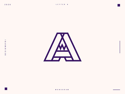 letter A monogram logo
