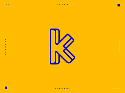 Letter K monogram logo design.