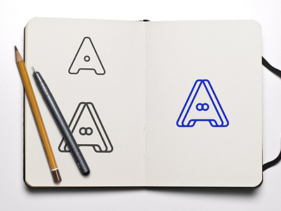 Lettermark A explorations - A monogram logo design