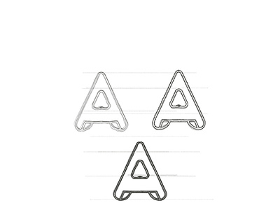 Lettermark A sketches- A monogram logo design