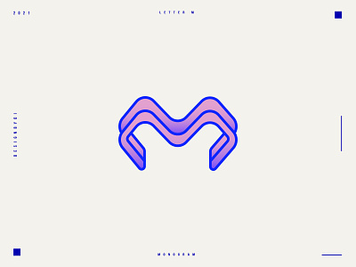 Lettermark M - M monogram logo design