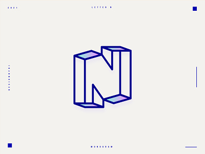 N Monogram Logo Design 3d logo a b c d e f g h i j k l adobe best logo brand identity branding crypto identity lettermark letters logo logos logotype m n o p q r s t u v w x y z metaverse minimal modern logo monogram n logo perspective