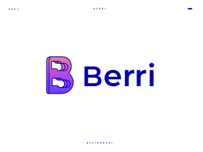 Berri logo design - Lettermark B 3d logo adobe alphabet brand identity content creators logo graphicdesign icon identity lettermark letters logo logotype minimal monogram typography video sharing