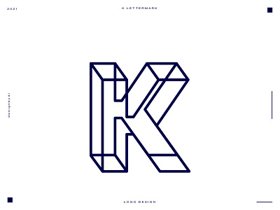 K Lettermark - K Monogram Logo Design