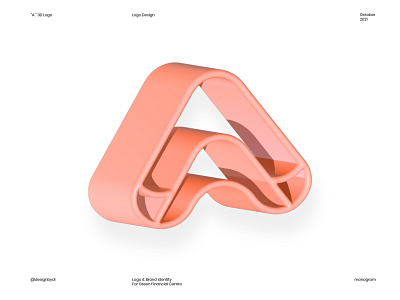 A Letter mark 3D Logo design