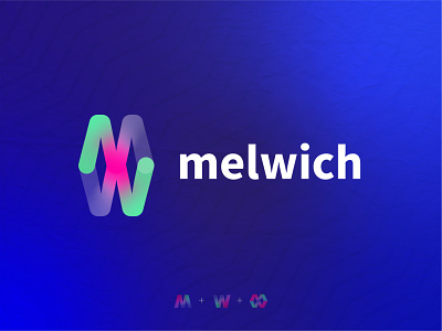 Melwich Logo Design brand identity branding business logo creative logo graphicdesign icon identity logo logos m logo minimal monogram mw platform tech typography ui w logo