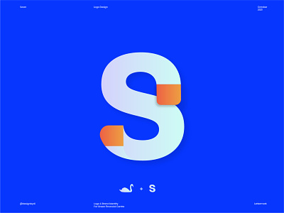 S + Swan Logo Design