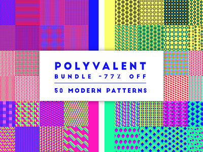 50 modern patterns bundle -77%