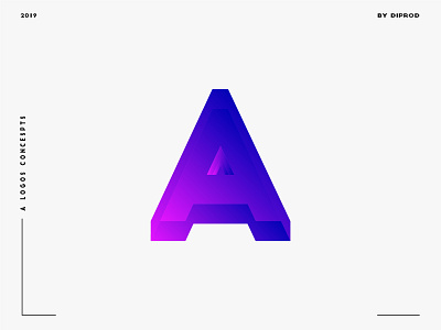 Letter A logo design concept 02