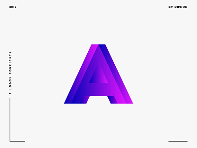 Letter A logo design concept 04