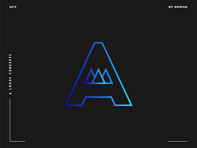 Letter A logo design concept 07