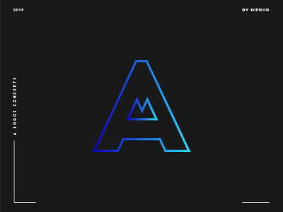 Letter A logo design concept 09
