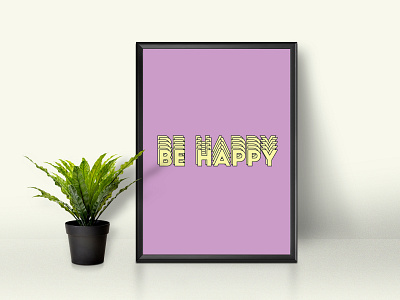 be happy Wall Art Prints poster download