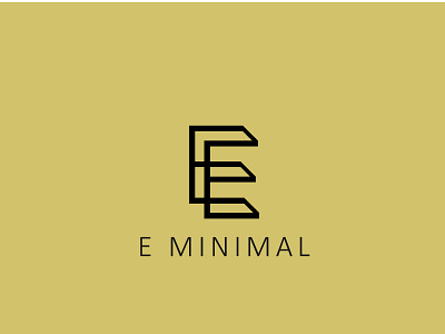 Letter E MINIMAL logo design concept 04