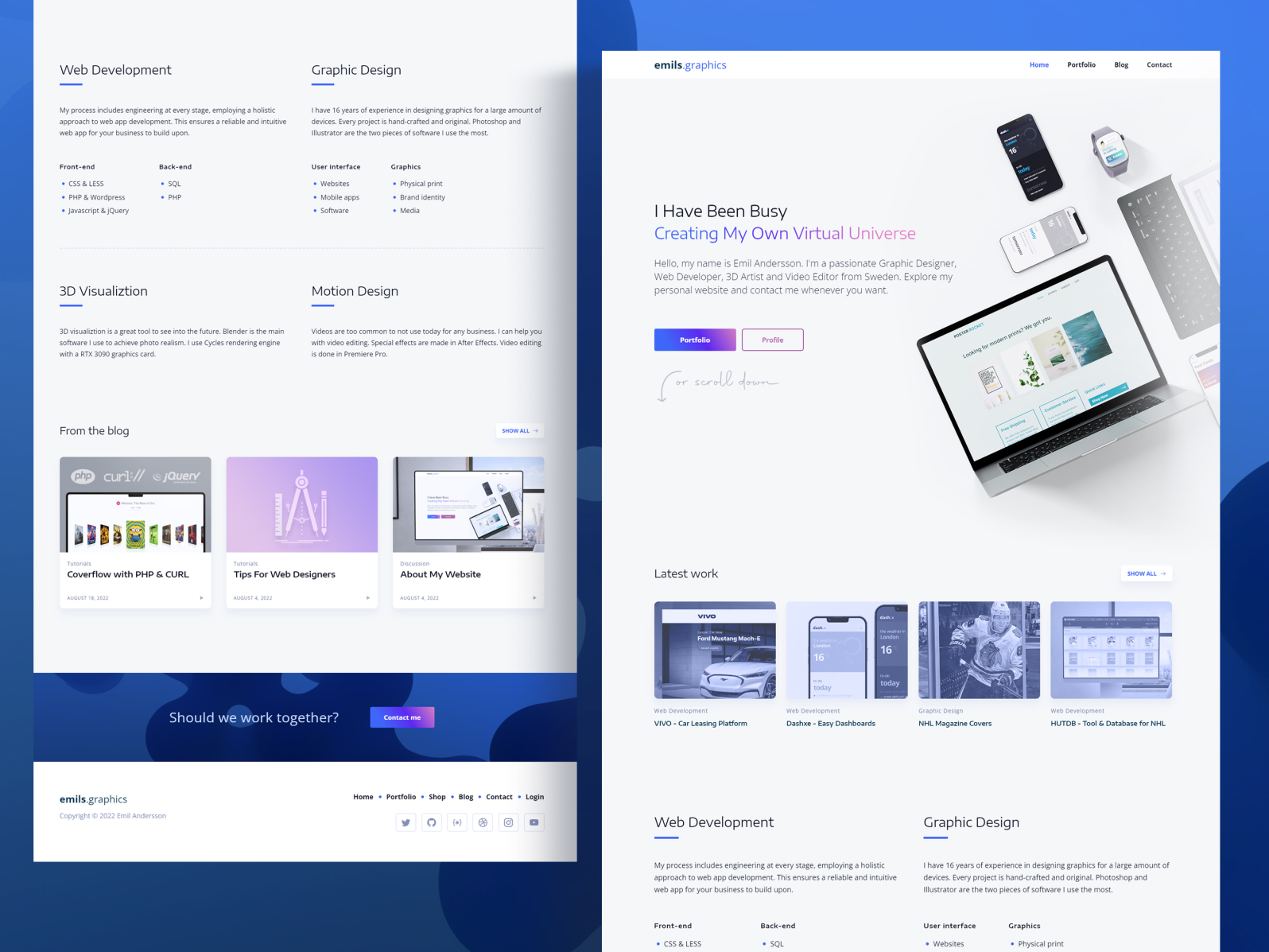 emils.graphics | Personal Portfolio by Emil Andersson on Dribbble