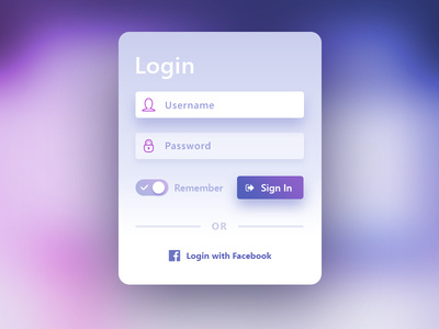 Playful Login Panel