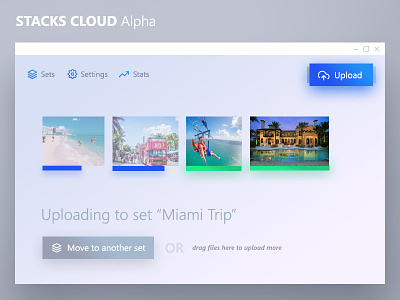 Stacks Cloud - UI Design cloud media sharing software ui windows