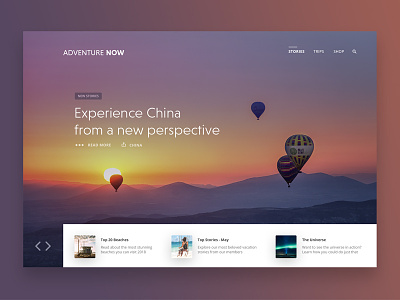 Adventure Now clean colors fullpage modern