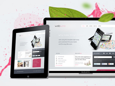 Webwire - Free HTML5 / CSS3 Template black blue css3 free html5 modern pink template