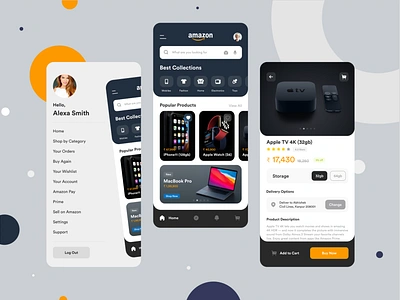 Amazon iOS App Redesign amazon amazon app app buy clean creative ecommerce app ecommerce design ios ios app iphonex logo minimal minimalist mobile app redesign shopping shopping app shopping cart uidesign