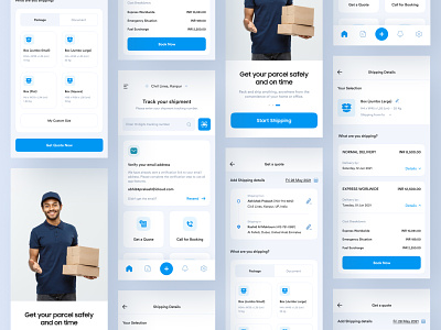 Parcel Delivery App app box courier courier app delivery delivery app documents logistics map parcel partner pickup product shipping track tracking