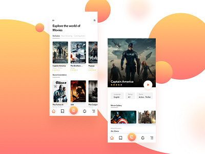 Movie App app cinema concept design iphone mobile movie ticket ui ux x