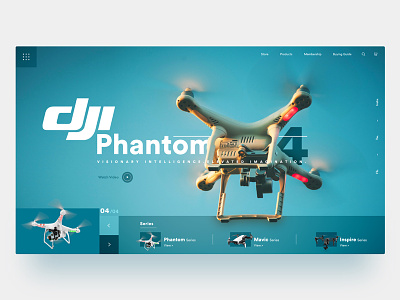 DJI Phantom - Landing Page camera dji phantom drone home inspire landing mavic page phantom uiux web website