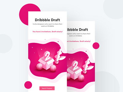 2x Dribbble Invites creative draft dribbble giveaway invitation invite landing page mobile uiux web