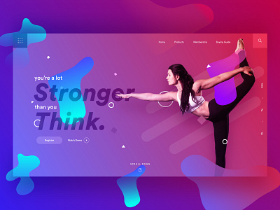 FITNESS - Landing Page body colorful design dribbble exercise fitness fitness app health home page illustration landing design landing page muscle ui ux web