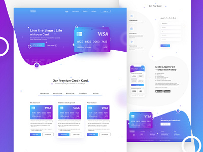 Smart Card - Web Page app card card pay credit card payment creditcard debit card design dribbble illustration landing landing page mobile smart card ui ux web