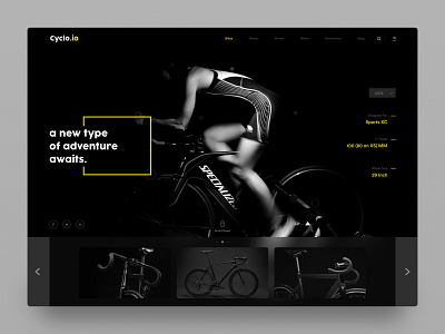 Cycling Apparel - Landing Page adventure bicycle bike cycle design dribbble home page landing landing page thriller ui ux web