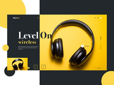 Headphone - Landing Page abhishek color colors colour design dribbble ecommerce headphone headphones homepage landing landing page product store typography ui ux web webshop website