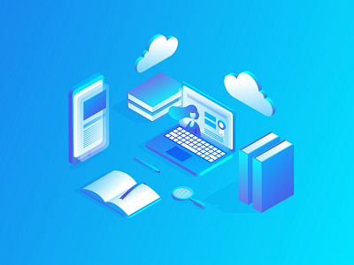 Education/Learning color design dribbble icon illustration iso isometric isometric design isometric illustration isometric mockup landing landing page logo typography ui ux vector web