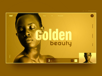 Golden - Landing Page beauty branding care color creative design dribbble golden home page invite landing landing page mobile soul typography ui ux web