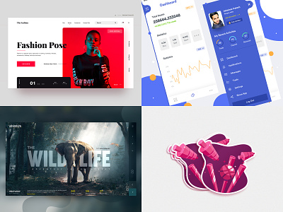 My #Top4Shots from 2018 by Dribbble 2018 abhishek app best four best shots color dark design dribbble home page landing landing page mobile top4 ui ux web